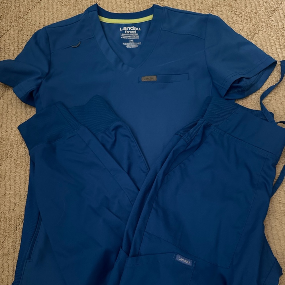 Landau Scrubs royal blue